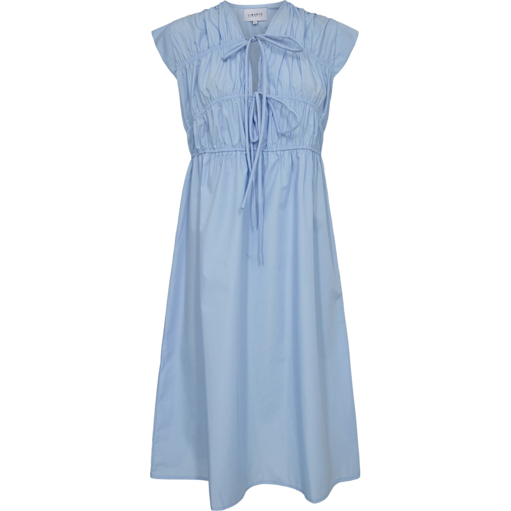 LIBERTÃ DAME KJOLE JANE-TIE-DRESS - Light blue